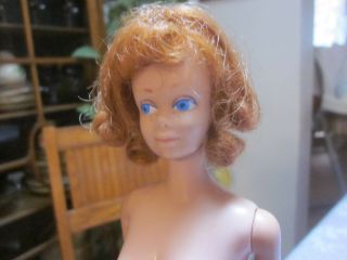 Vintage 1962 Mattel Midge Doll (straight Leg & Freckles)