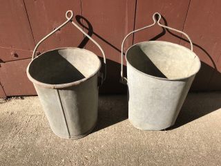 Antique Well Buckets,  No.  10 Galvanized (2 Buckets)