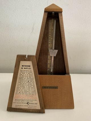 Vintage Seth Thomas Wooden Metronome E899 - 575 ISS - 2 De Maelzel 4