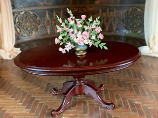 Miniature Dollhouse Vintage Early Fantastic Merchandise Cherry Wood Oval Table