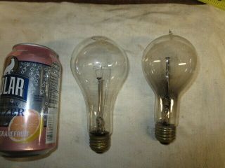 Two Vintage Light Bulbs Westinghouse Mazda 92 Watt 125 volt 1000 L Nom 2
