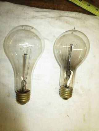 Two Vintage Light Bulbs Westinghouse Mazda 92 Watt 125 volt 1000 L Nom 3