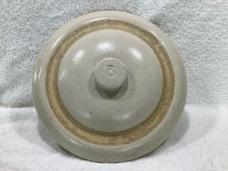 Vintage Stoneware Crock Lid 3 Gal