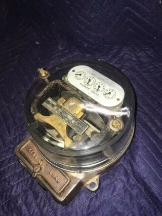 Antique Westinghouse Type Oa Watthour Electrical Induction Meter - Steampunk