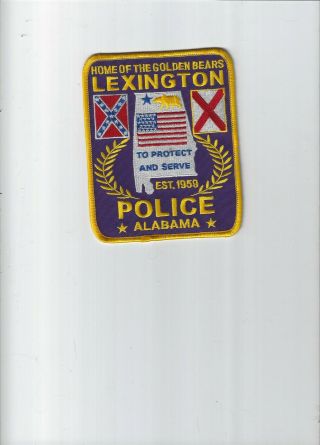 Lexington,  Alabama Police Patch With Civil War Flag