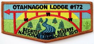 Lodge 172 Otahnagon S28 2013 National Jamboree Pocket Flap Oa Bsa