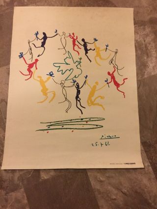 Vintage 1960’s Picasso Canvas Lithograph