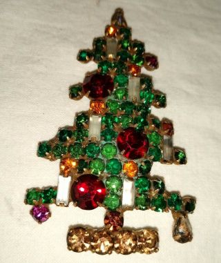 Antique Christmas Tree Brooch /pin By Weiss