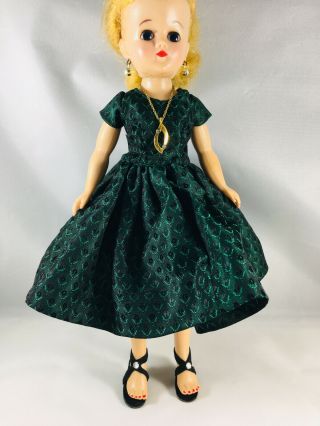 Vintage Jill Emerald Green Dress & Coat Set,  High Heals & Necklace (no Doll)