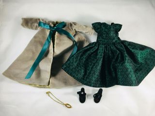Vintage Jill Emerald Green Dress & Coat Set,  High Heals & Necklace (No Doll) 2