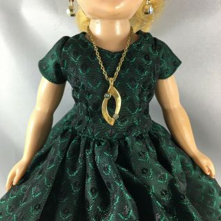 Vintage Jill Emerald Green Dress & Coat Set,  High Heals & Necklace (No Doll) 3