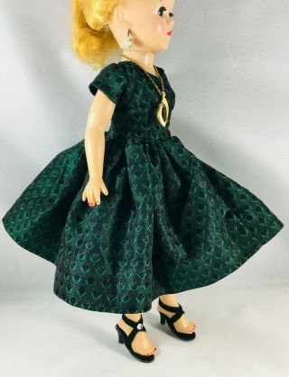 Vintage Jill Emerald Green Dress & Coat Set,  High Heals & Necklace (No Doll) 4