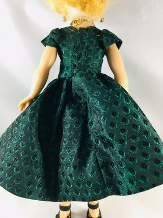 Vintage Jill Emerald Green Dress & Coat Set,  High Heals & Necklace (No Doll) 5