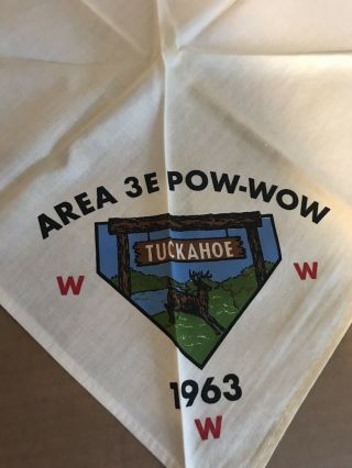 Vintage Boy Scout Neckerchief Area 3e Pow - Wow Tuckahoe 1963