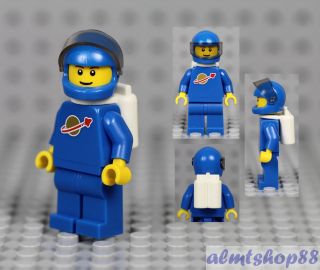 Lego - Classic Space Astronaut Blue Custom Minifigure - Airtanks Vintage 70s 80s