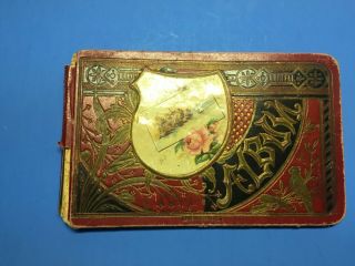 Antique Autograph Album Book W/messages & Stickers Of The Time - 1894