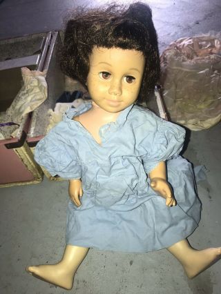 Vtg Chatty Cathy Doll 1960s Mattel Brunette Pull String,  No Words.  Brown Eyes