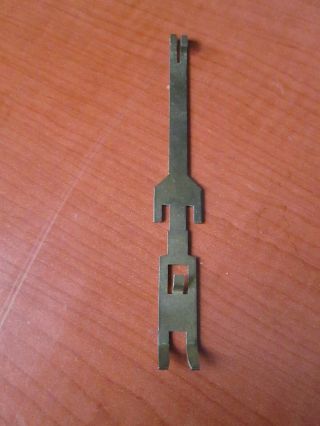 Antique / Vintage 3 - 1/2 " Brass Mantle,  Wall Clock Pendulum Leader (256o)