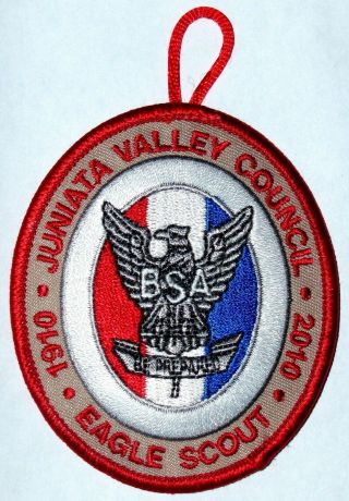Juniata Valley Council (pa) 2010 Centennial Eagle Scout Pocket Patch Bsa