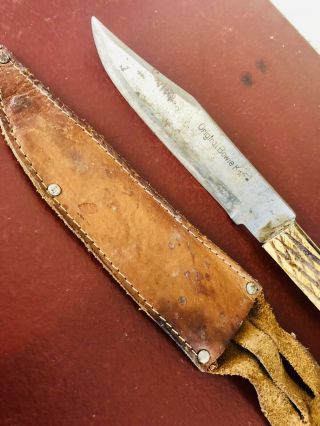 Vintage Soling Bowie Knife With Leather Sheath