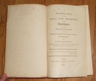 1813 Antique Book A Dissertation On The Seals And Trumpets Of The Apocalypse
