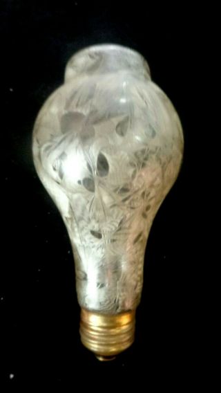 Vintage Duro Lite Crystalier Etched Glass 40 W Light Bulb Glass.