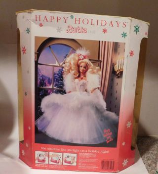 Vintage 1989 Mattel Happy Holidays Barbie 3523 Blonde Minty 2