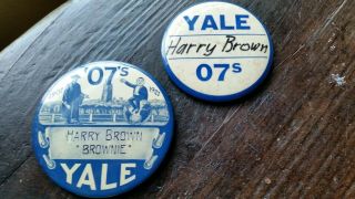 ANTIQUE YALE COLLEGE PINS,  1907 Class Reunion Pins 4 INCHES ACROSS 3