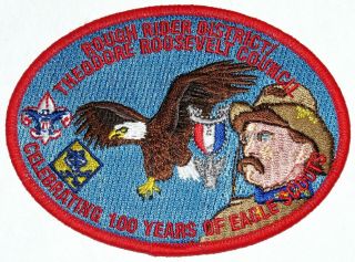 Theodore Roosevelt Cncl (ny) Rough Rider Dist 100 Yrs Eagle Scout Pkt Patch Bsa