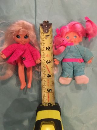 2 Vintage Ideal 1969 Flatsy Flat Bendable Dolls