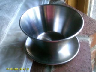 Leonard Silver Stainless Steel Sauce Gravy Bowl With Attached Tray Korea