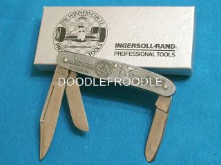 Nm Vintage Usa Ingersoll Rand Tools Aj Foyt Indy 500racing Stockman Knife Knives