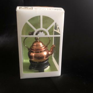 Vintage Bodo Hennig Copper Tea Pot On Trivet Dollhouse Miniature -