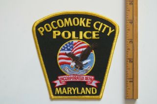 Md: Pocomoke City Police Patch - Eagle Version