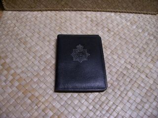 English Ministry Of Defense Police Badge With Leather Holder