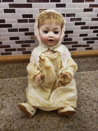 Vintage 15 " Morimura Brothers Japan Bisque & Composition Baby Doll 1910,  1920 