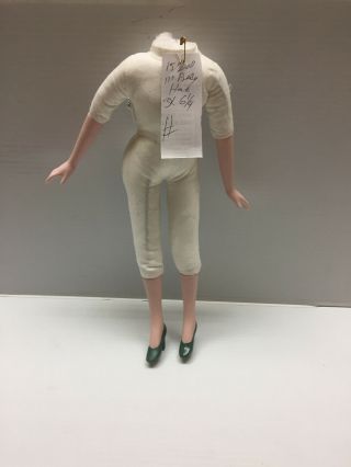 Vintage French Lady Doll Cloth Body W/bisque Porcelain Limbs For 15 " Tall Doll
