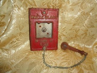Vintage Fire Alarm Break Glass In Case Of Fire Very Old