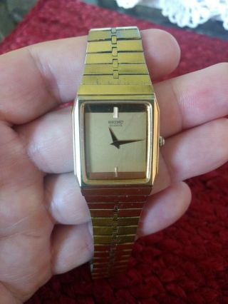 Seiko Vintage 6430 - 5359 Gold Tone Executive Watch Battery Estate