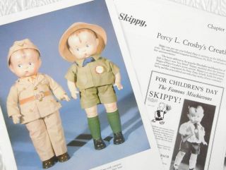 18p History Article,  Pics - Antique Effanbee Skippy Boy Dolls