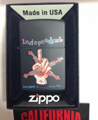 Independent Mark Gonzales Zippo Lighter Matte Black - Limited Edition