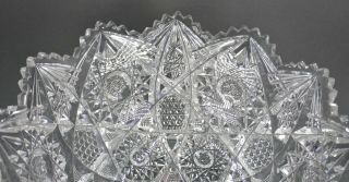 Antique ABP Cut Crystal Glass Star Bowl American Brilliant Pattern 5