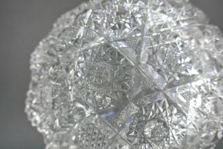 Antique ABP Cut Crystal Glass Star Bowl American Brilliant Pattern 8