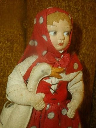 8 - In Cloth Doll,  Lenci Type,  Tagged Made In Italy,  Vintage 1930s
