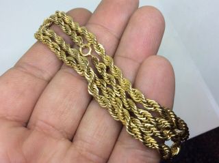 Antique Vintage 9ct Rolled Gold Rope Twist Necklace Chain