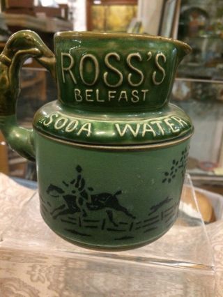 Vintage Antique Pottery Belfast Ross’s Gingerale Pitcher