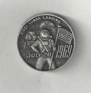 1969 Apollo 11 First Lunar Landing Balfour Armstrong Collins Aldrin Medal Coin