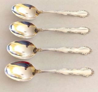 Oneida 1881 Rogers Flirtation Silverplate 6 3/4 " Oval Soup Spoons Set Of 4