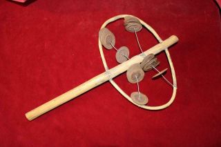 Very Rare Primitive Hand Crafted Southern Early American Tambourine