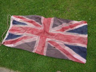 Good Early Antique/vintage Cloth Union Jack Flag 48  X 24
